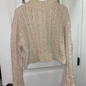 Honey Punch white Chenille sweater